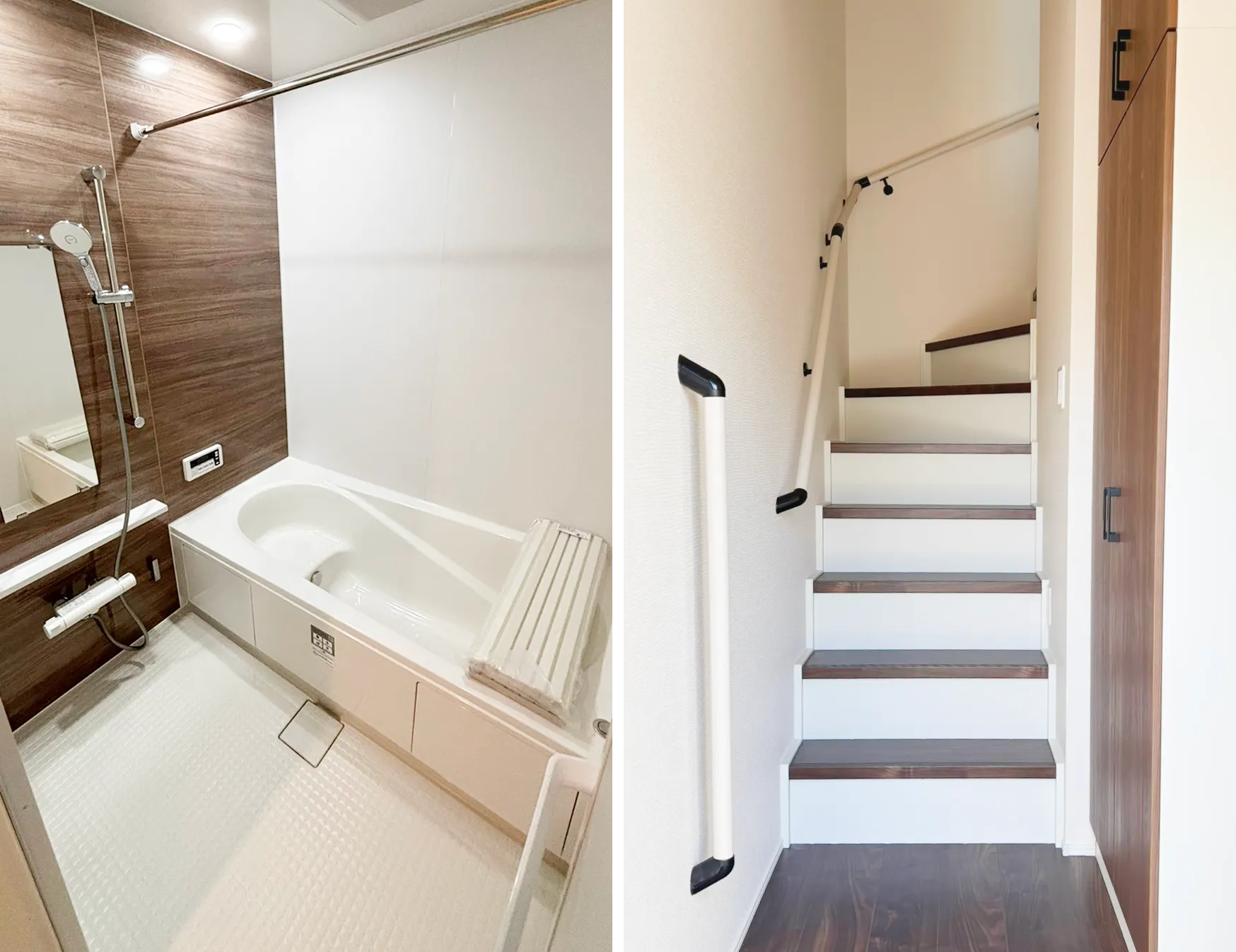アパート施工例　浴室・階段